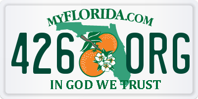 FL license plate 4260RG