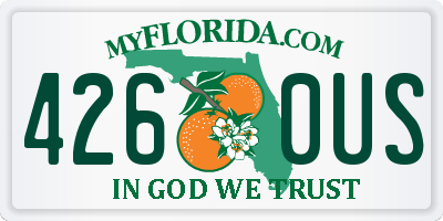 FL license plate 4260US