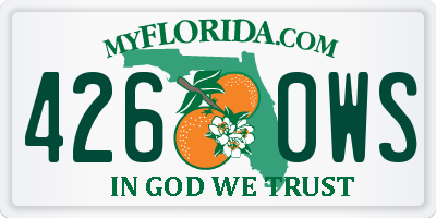 FL license plate 4260WS
