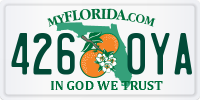FL license plate 4260YA