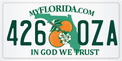 FL license plate 4260ZA