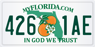 FL license plate 4261AE