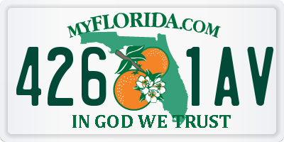 FL license plate 4261AV