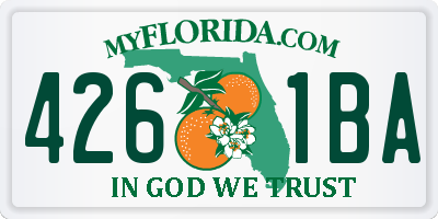 FL license plate 4261BA