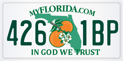 FL license plate 4261BP