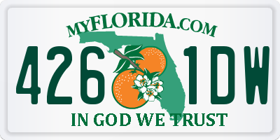 FL license plate 4261DW