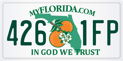 FL license plate 4261FP