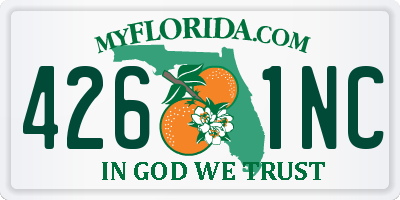 FL license plate 4261NC