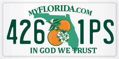 FL license plate 4261PS