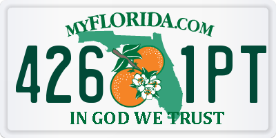 FL license plate 4261PT