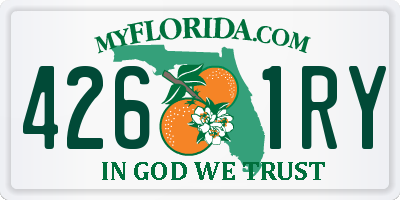 FL license plate 4261RY