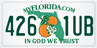 FL license plate 4261UB
