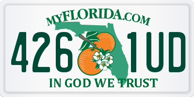 FL license plate 4261UD