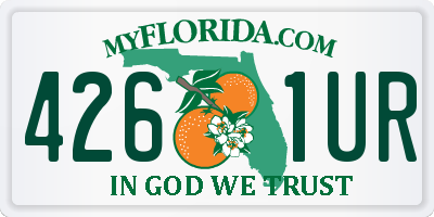 FL license plate 4261UR