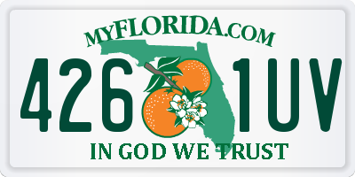 FL license plate 4261UV