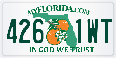 FL license plate 4261WT