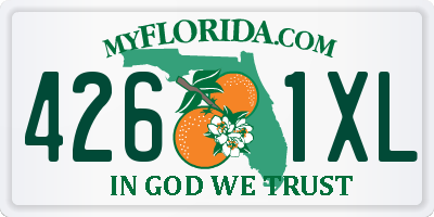 FL license plate 4261XL