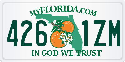 FL license plate 4261ZM
