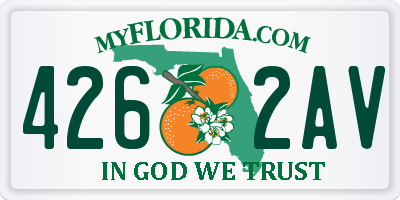FL license plate 4262AV