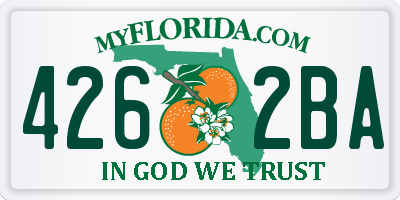 FL license plate 4262BA