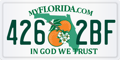 FL license plate 4262BF