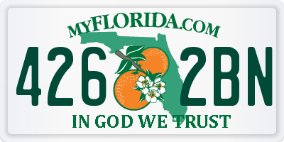 FL license plate 4262BN
