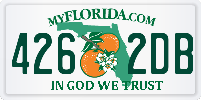 FL license plate 4262DB