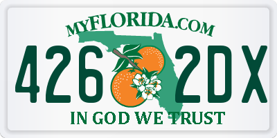 FL license plate 4262DX