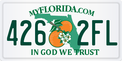 FL license plate 4262FL