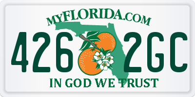 FL license plate 4262GC