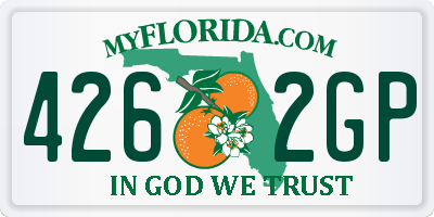FL license plate 4262GP