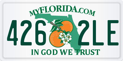 FL license plate 4262LE