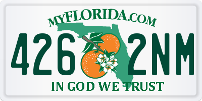 FL license plate 4262NM