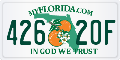 FL license plate 4262OF