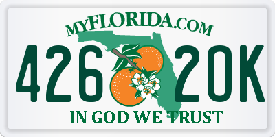 FL license plate 4262OK