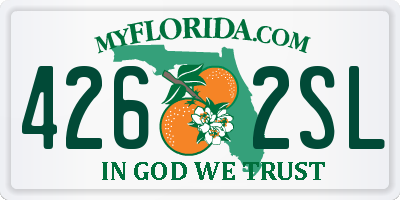 FL license plate 4262SL