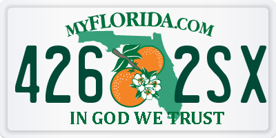 FL license plate 4262SX