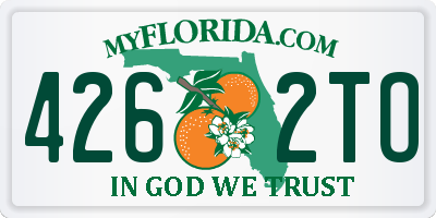 FL license plate 4262TO