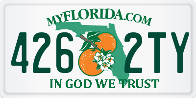 FL license plate 4262TY