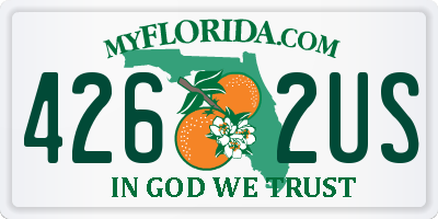 FL license plate 4262US