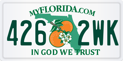 FL license plate 4262WK