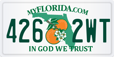 FL license plate 4262WT