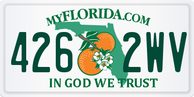 FL license plate 4262WV