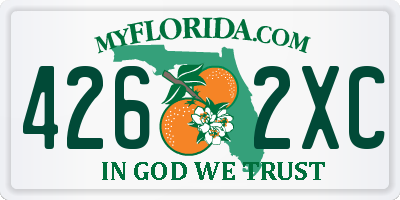 FL license plate 4262XC