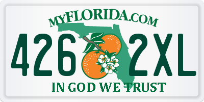 FL license plate 4262XL