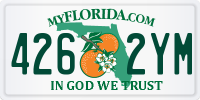 FL license plate 4262YM