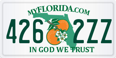 FL license plate 4262ZZ