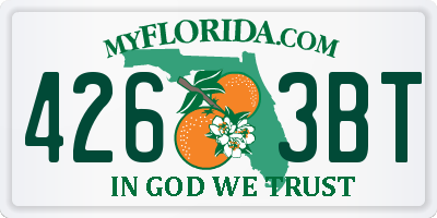 FL license plate 4263BT