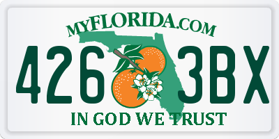 FL license plate 4263BX