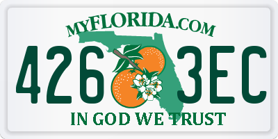 FL license plate 4263EC